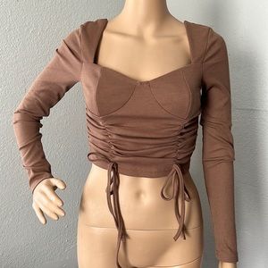 Shein Long Sleeve Crop Top